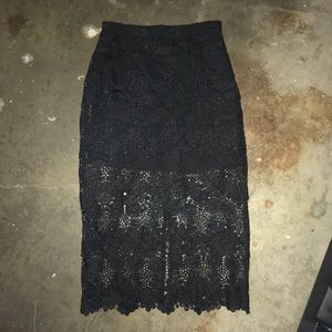 Lace Pencil Skirt